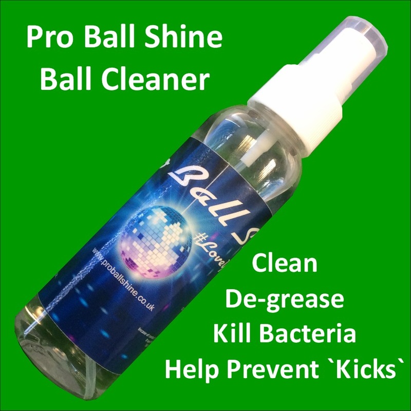PRO BALL SHINE next generation ball cleaner spray.. for use by hand or with ball polishing machines