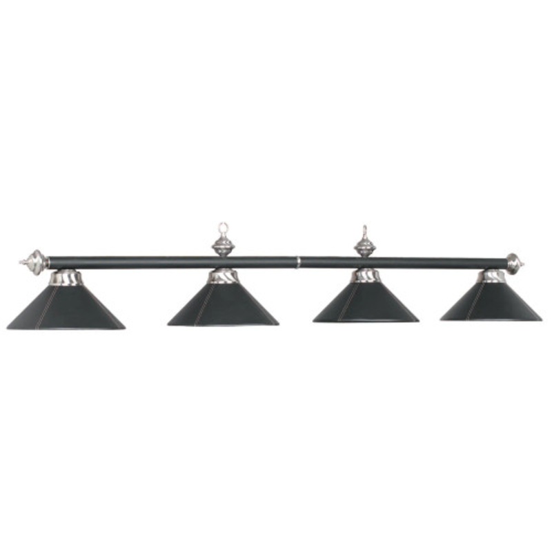 RAM Black Leather 78 4-Shade Stained Glass Light