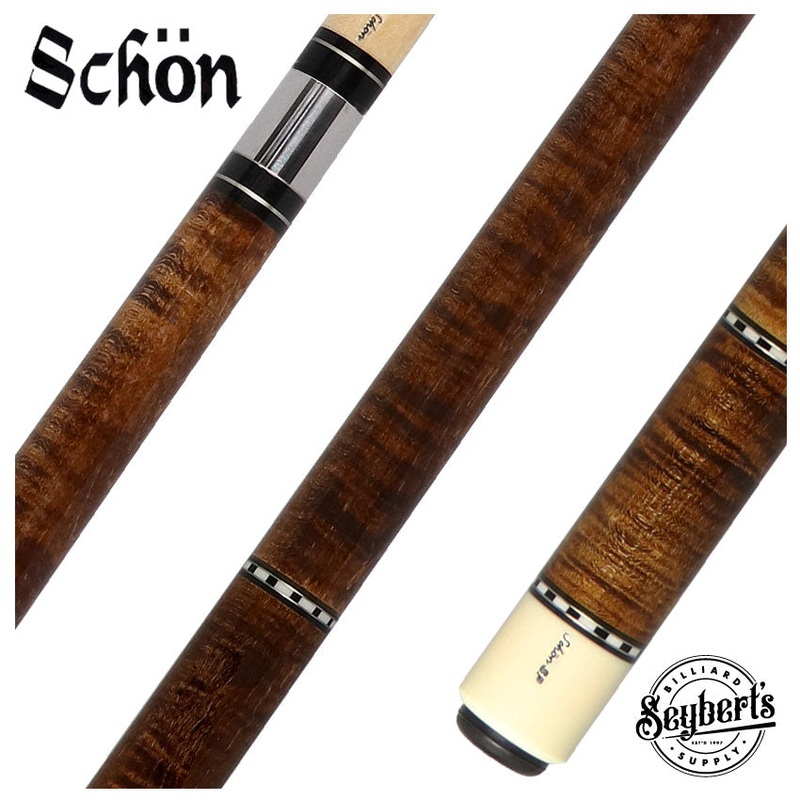 Schon STL Series Dark Stained Curly Maple Pool Cue – STL1SPCURDS2