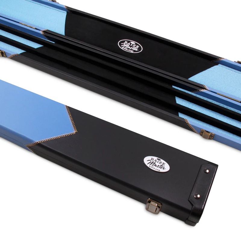 Baize Master Deluxe cue case to hold THREE x 1 piece cues SKY BLUE