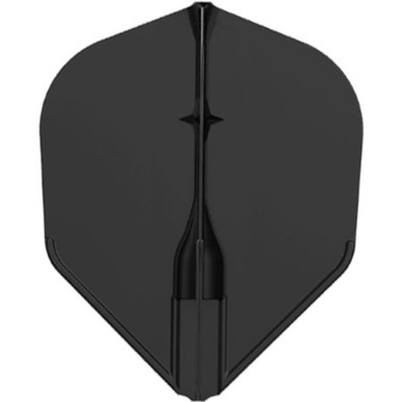 Dart World Champagne Black Flight with Built in Ring – Small Standard