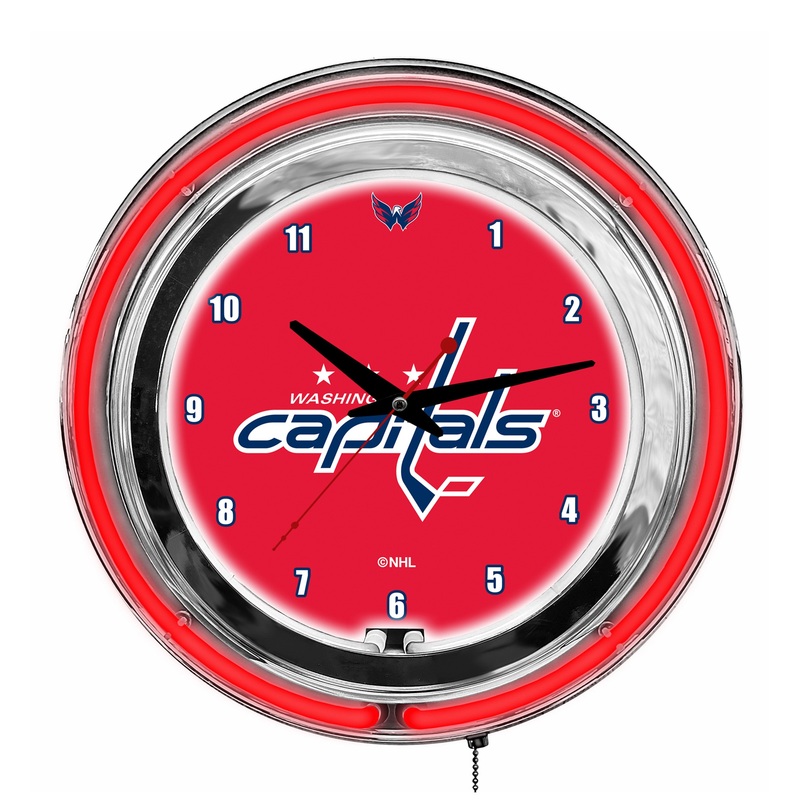 Washington Capitals 14 Neon Clock