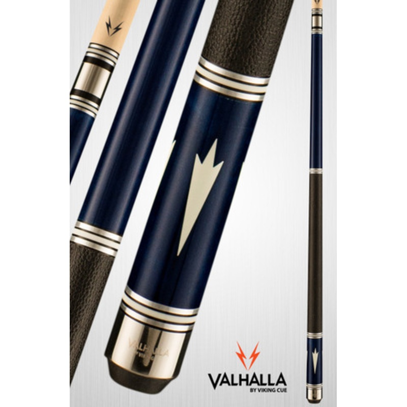Valhalla VA903 Blue Stain with Leather Wrap Cue