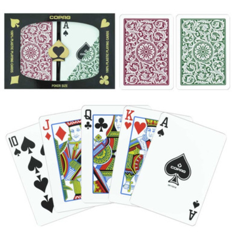 Copag Poker Green & Burgundy Regular Cards