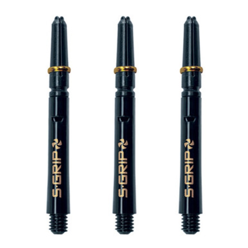 Dart World Supergrip Spin Black & Gold Shaft – Medium