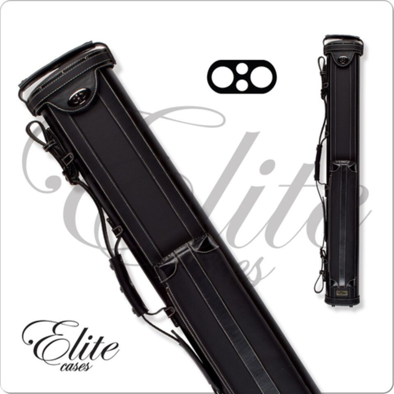 Elite ECV22 2×2 Vintage Black Leather Cue Case