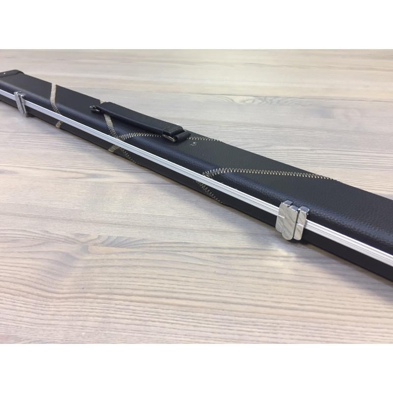 Britannium 2 piece Leatherette and aluminium chevron stitched case BLACK