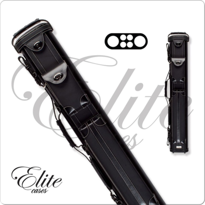 Elite ECV24 2×4 Vintage Black Leather Cue Case