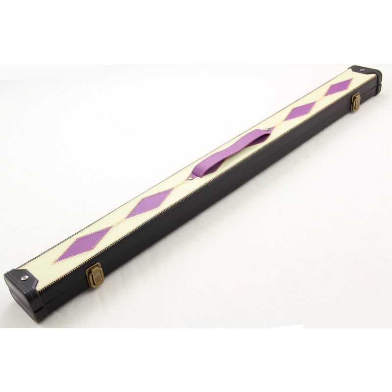 PURPLE DIAMOND and CREAM LUXURIOUS 2 piece cue case