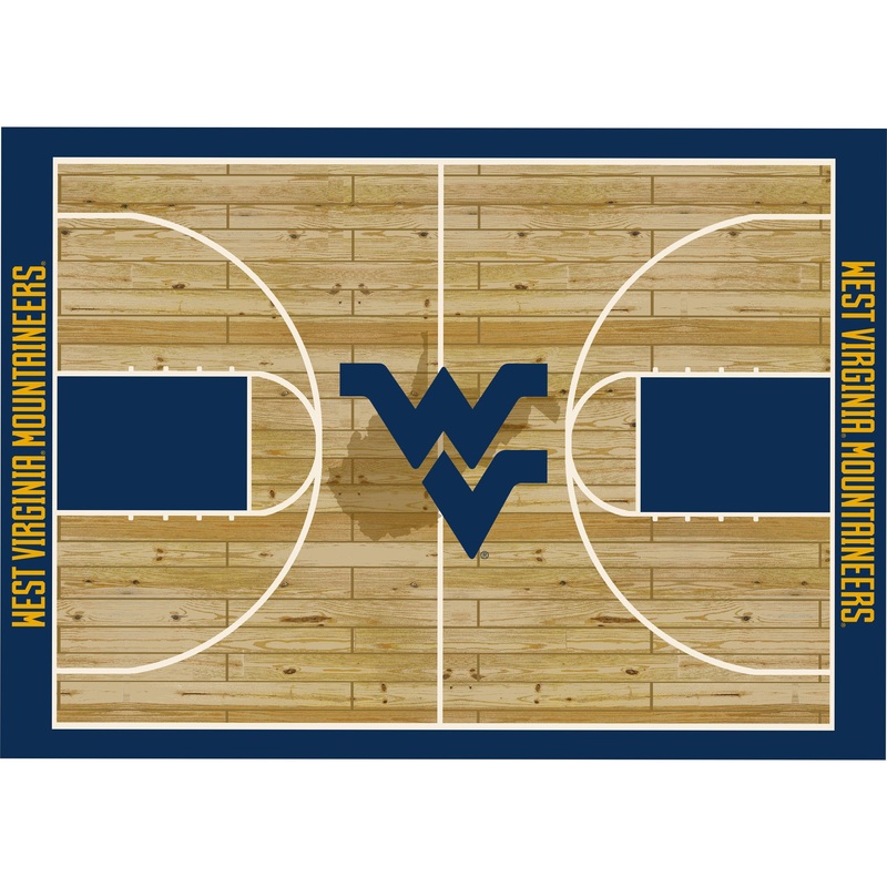 West Virginia University  8×11 Courtside Rug
