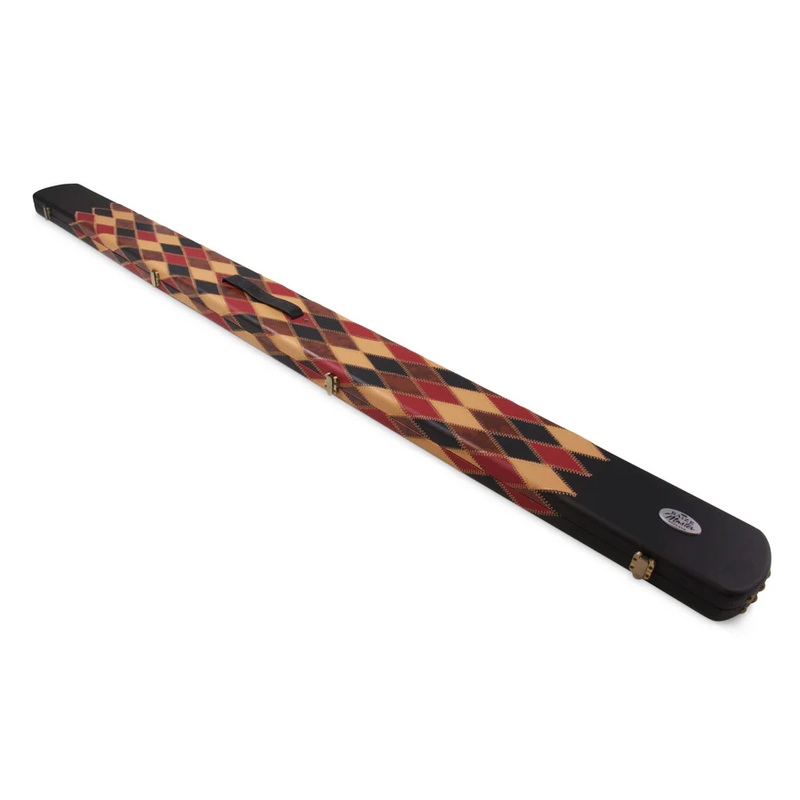 Baize Master luxury 1 piece cue case for 3 x 1 piece cues. Autumn diamonds