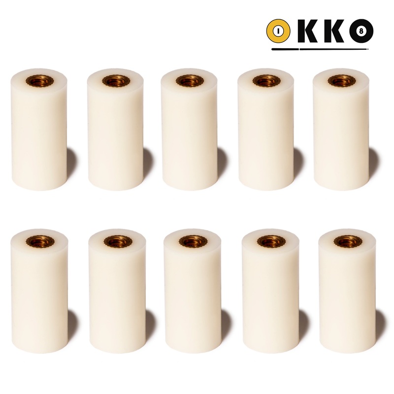 OKKO Billiard Ferrules for Screw-On Tips 12mm, Pack of 10