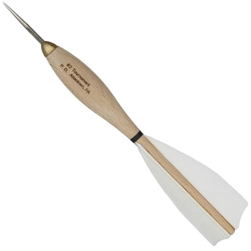 APD No.2 Official Large Dartball Darts White Feather (Dozen)