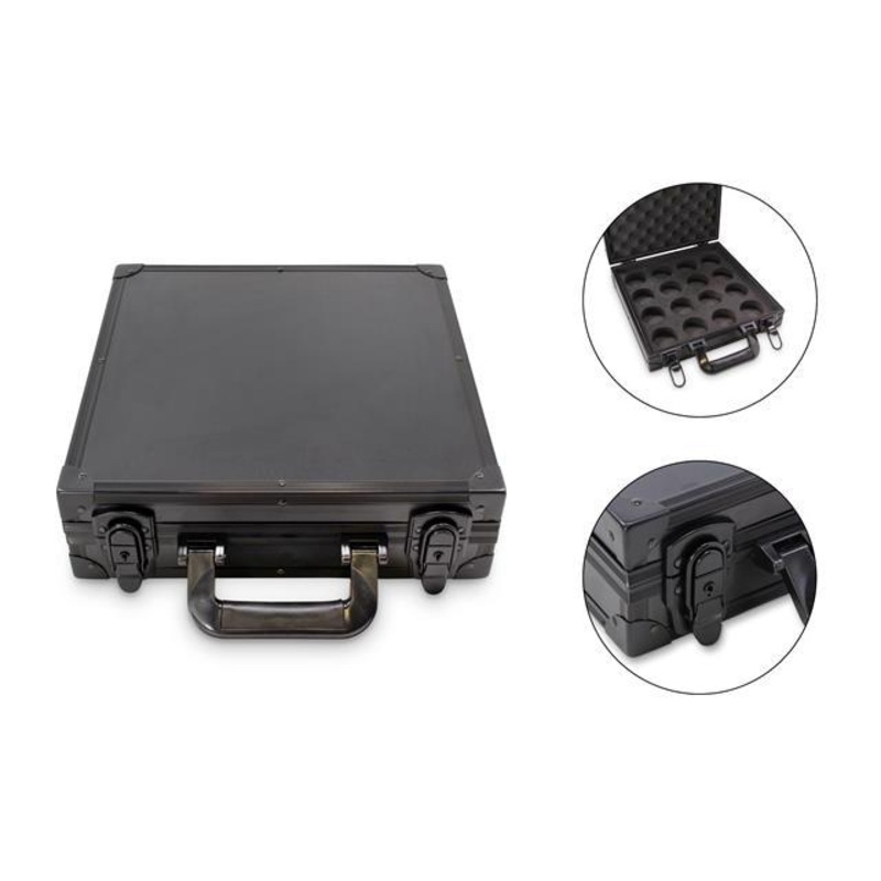 Black strong Aluminium ball case for American pool balls 2 1/4
