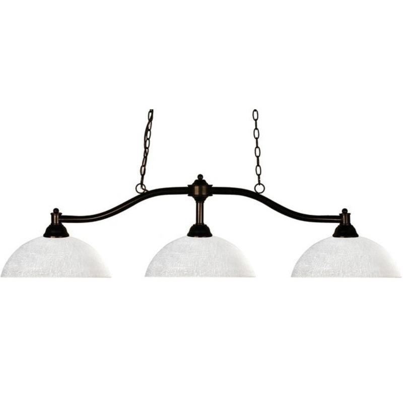 Z-Lite Chance Dome White Linen Table Light