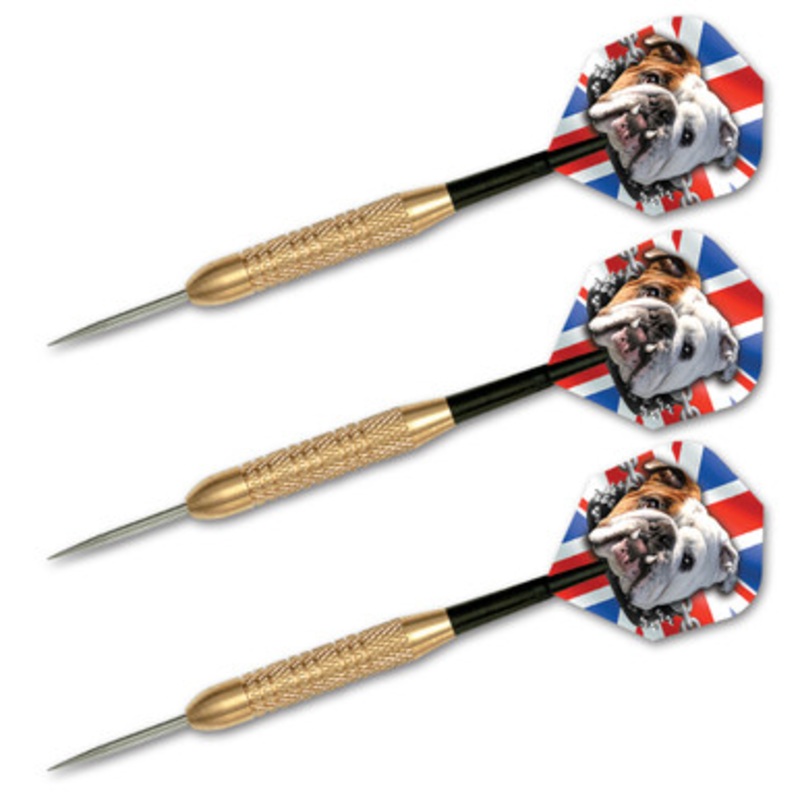 Dart World Bulldog Brass Steel Tip Darts 23g
