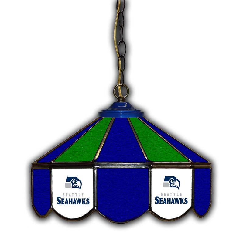 Seattle Seahawks  14 Glass Pub Lamp