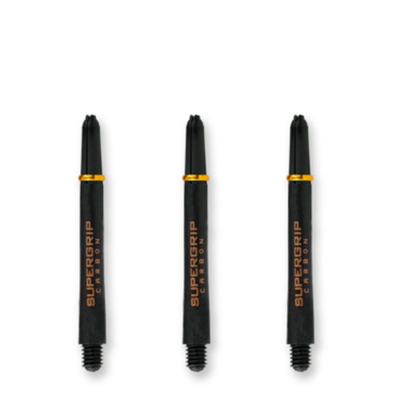 Dart World Supergrip Carbon Black & Gold Shaft – Medium