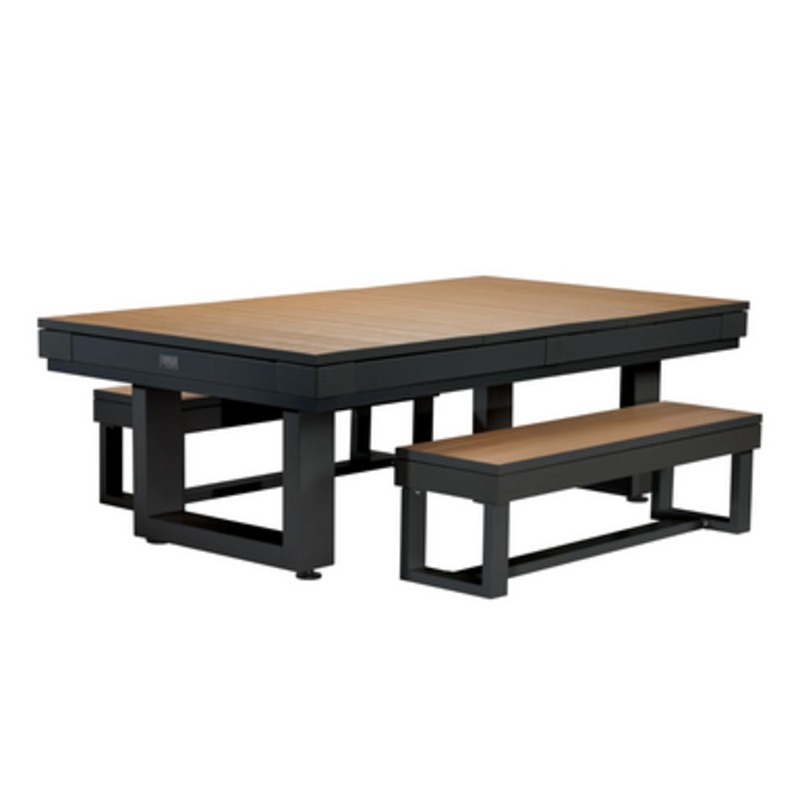 American Heritage Lanai Black Outdoor Pool Table Set