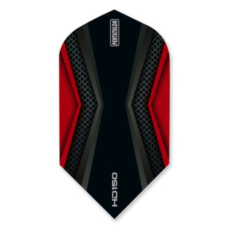 Dart World Pentathlon HD 150 Black & Red Flight – Slim