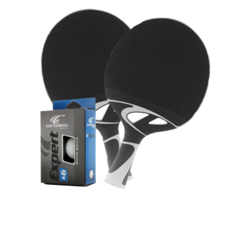 Cornilleau TACTEO 50 Gray Weatherproof Table Tennis 2 -Player Racket Set