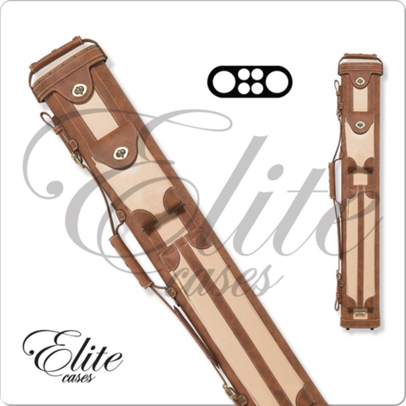 Elite ECV24 2×4 Vintage Chestnut Leather Cue Case