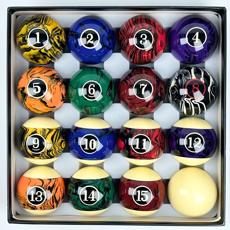 2.25 inches Resin Colorful Multi-Pack Pool Balls Set