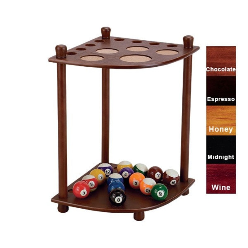8 Cue Corner Floor Stand|Chocolate|Espresso|Honey|Midnight|Wine