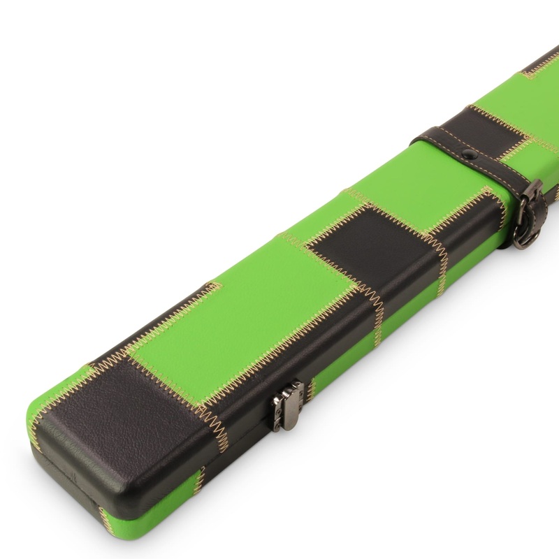 BAIZE MASTER 3/4 LUXURY cue case GREEN/BLACK blocks