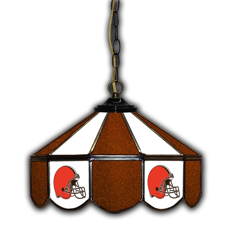 Cleveland Browns  14 Glass Pub Lamp