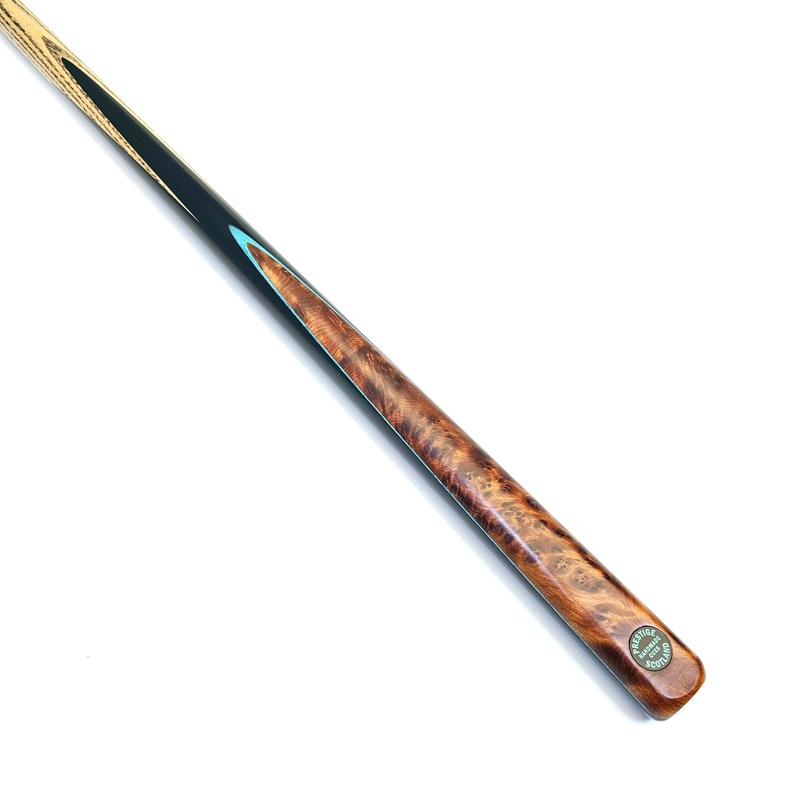 Prestige Cues Green Plate – One Piece Snooker Cue 9.4mm Tip, 18oz, 57