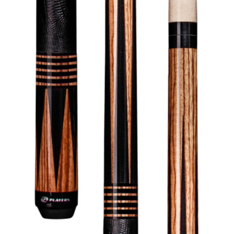 Players E2346 Cue – Zebrawood/Black