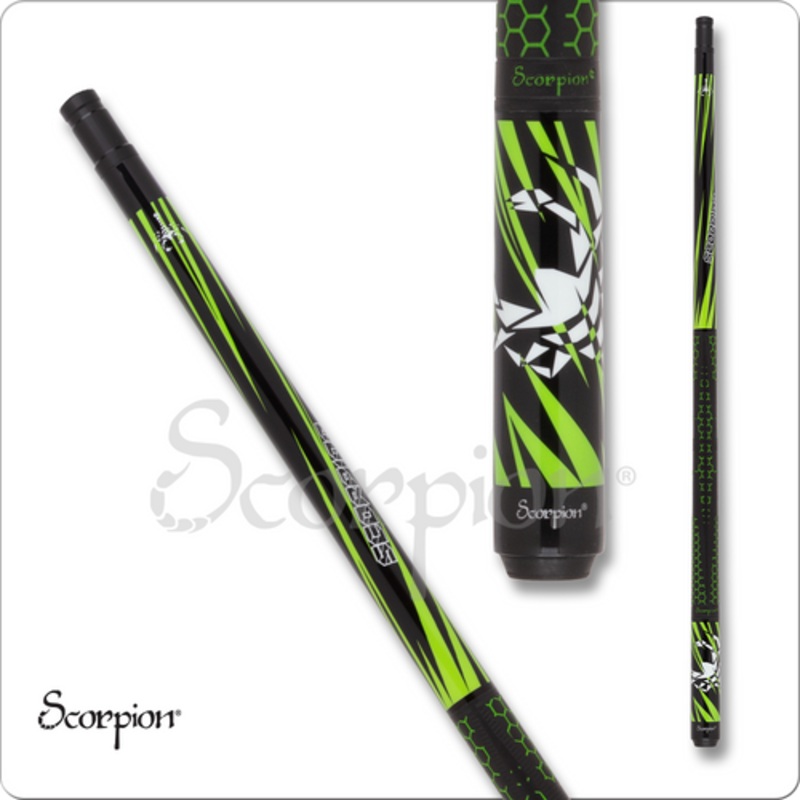 Scorpion SW33 Geo Green- Tech Wrap Pool Cue