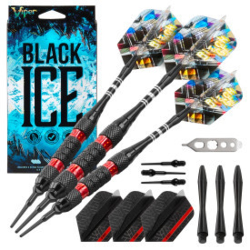 Great Lakes Dart Viper Black Ice Red Soft Tip Darts 16g
