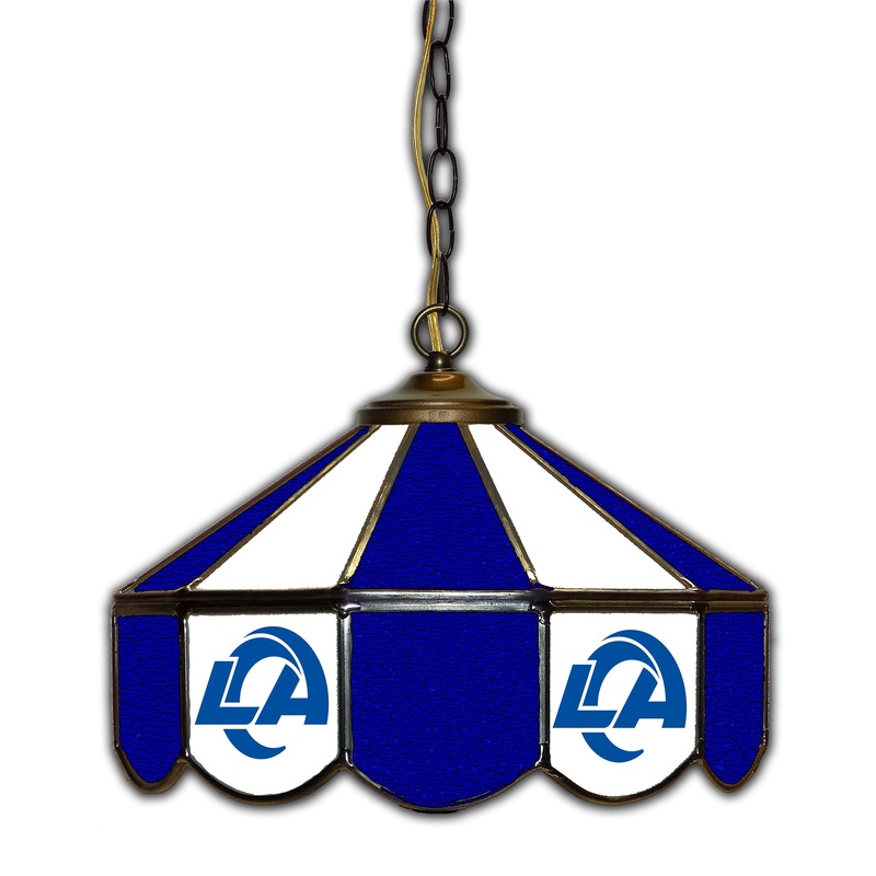 LA Rams  14 Glass Pub Lamp