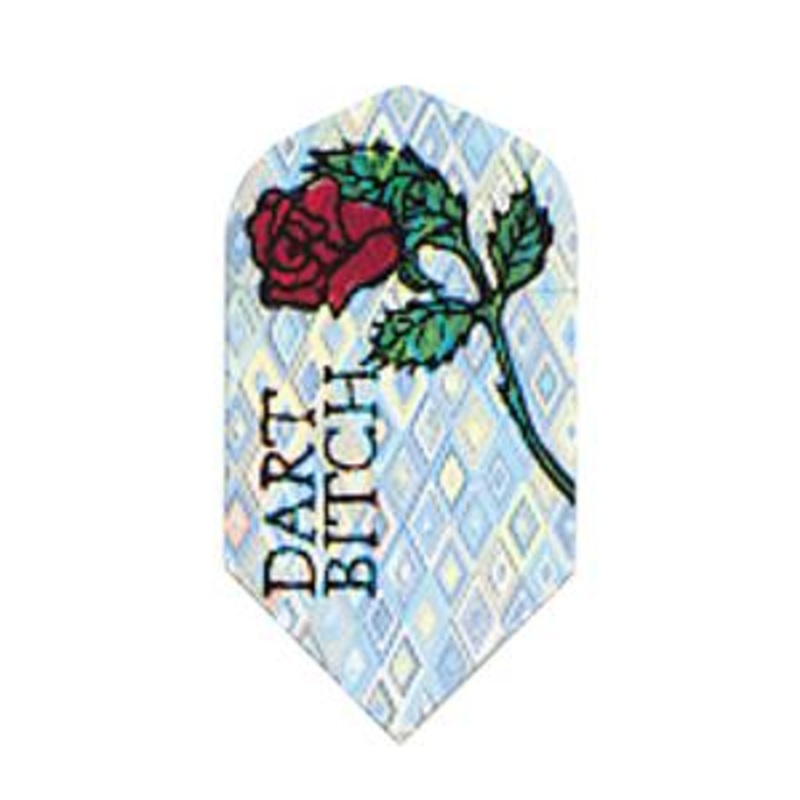 2-D Glitter Flights Slim Dart Bitch