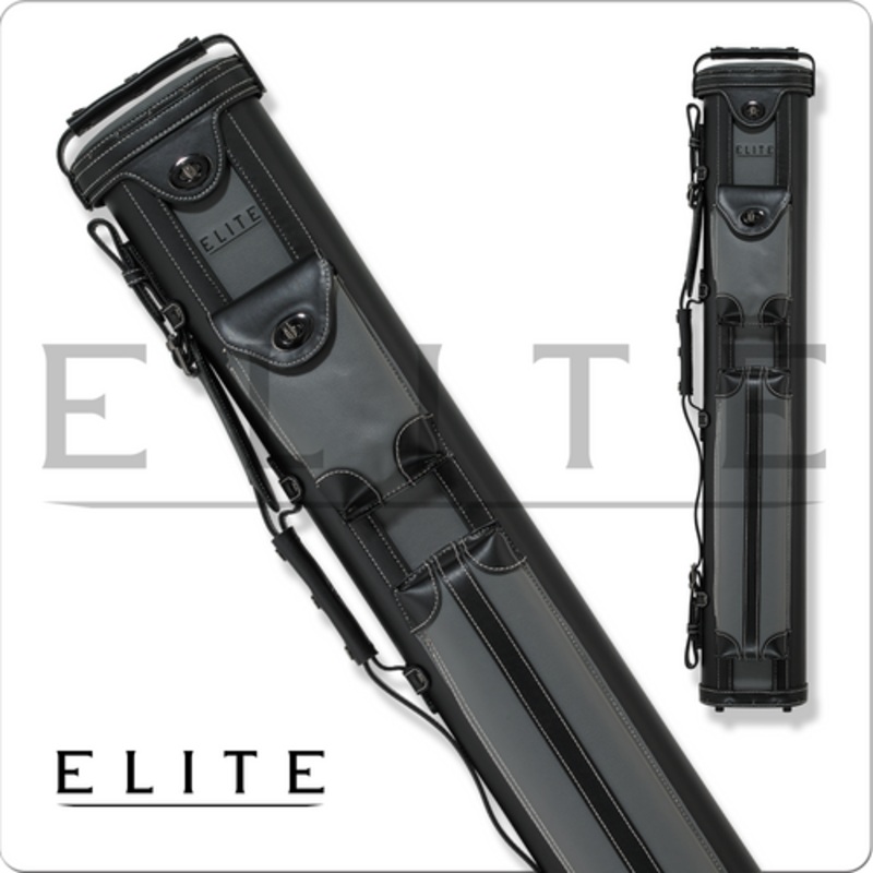 Elite ECV24 2×4 Vintage Black/Grey Leather Cue Case