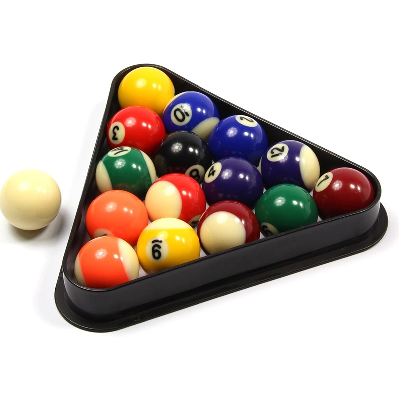 41mm kids economy spots and stripes pool balls (1 5/8) COMPLETE WITH FREE TRIANGLE!