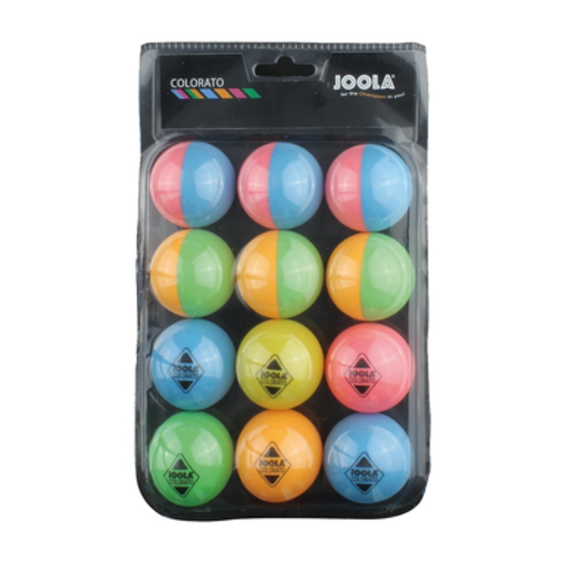 Joola Colorato Multi-Colored ABS Table Tennis Balls – 12 Ct