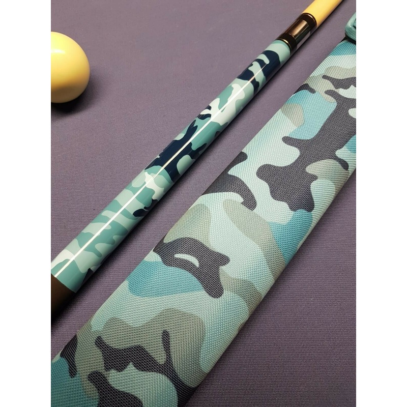 CAMMO BLUE 2 piece cue and matching camouflage case