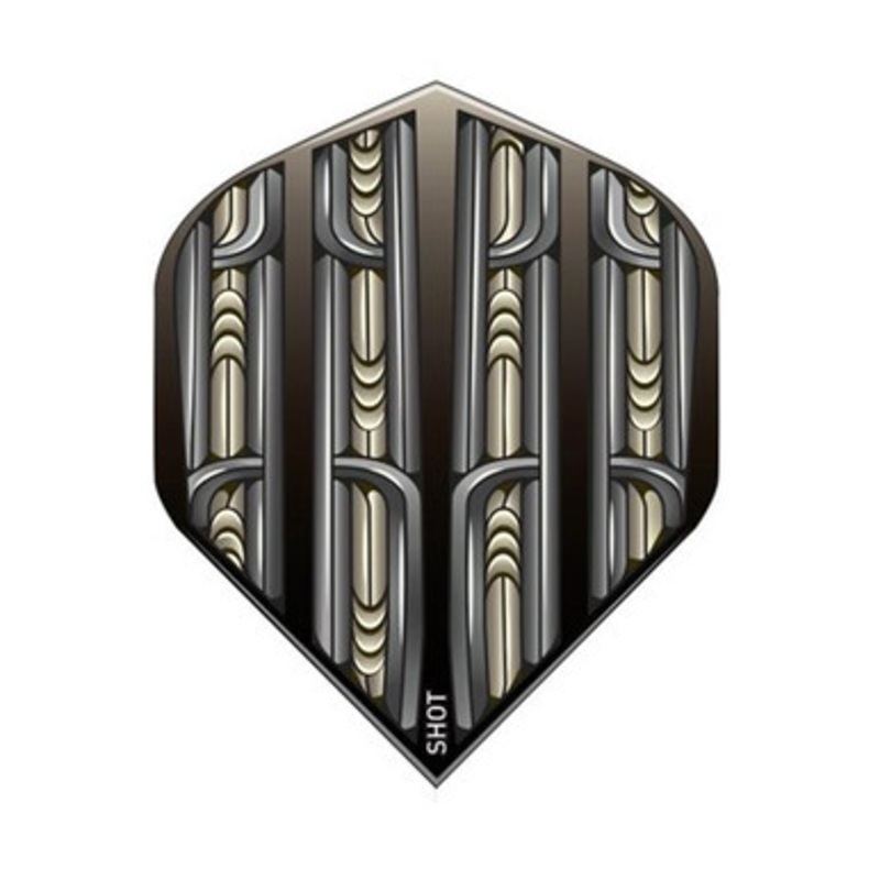 Shot Darts Warrior Rutene Black Flights – Standard