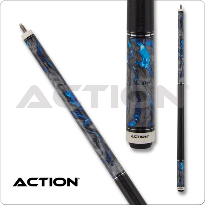 Action Fractal ACT158 Grey and Blue Pool Cue