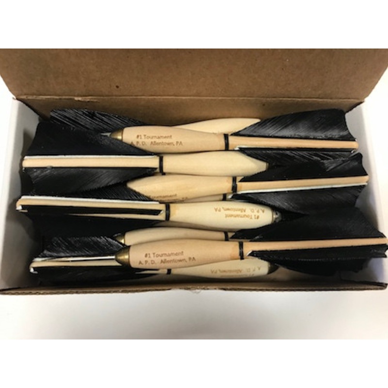 APD No.1 Official Tournament Darts Black Feather (Dozen)