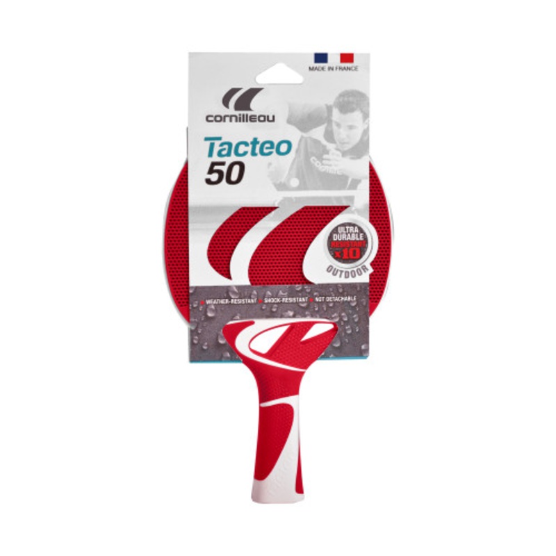 Cornilleau TACTEO 50 Red Weatherproof Table Tennis Racket