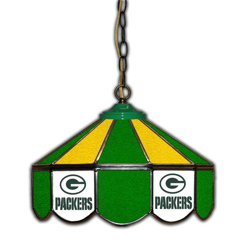 Green Bay Packers 14 Glass Pub Lamp