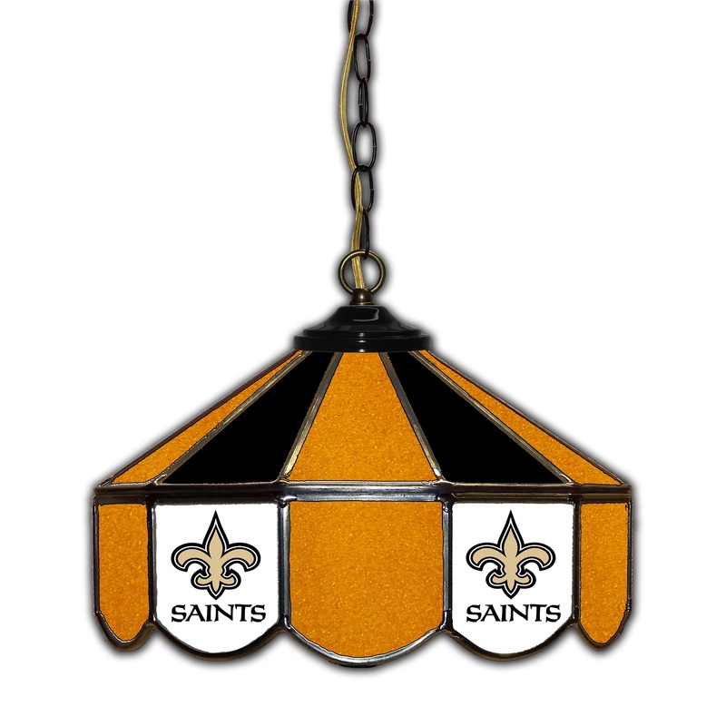 New Orleans Saints  14 Glass Pub Lamp