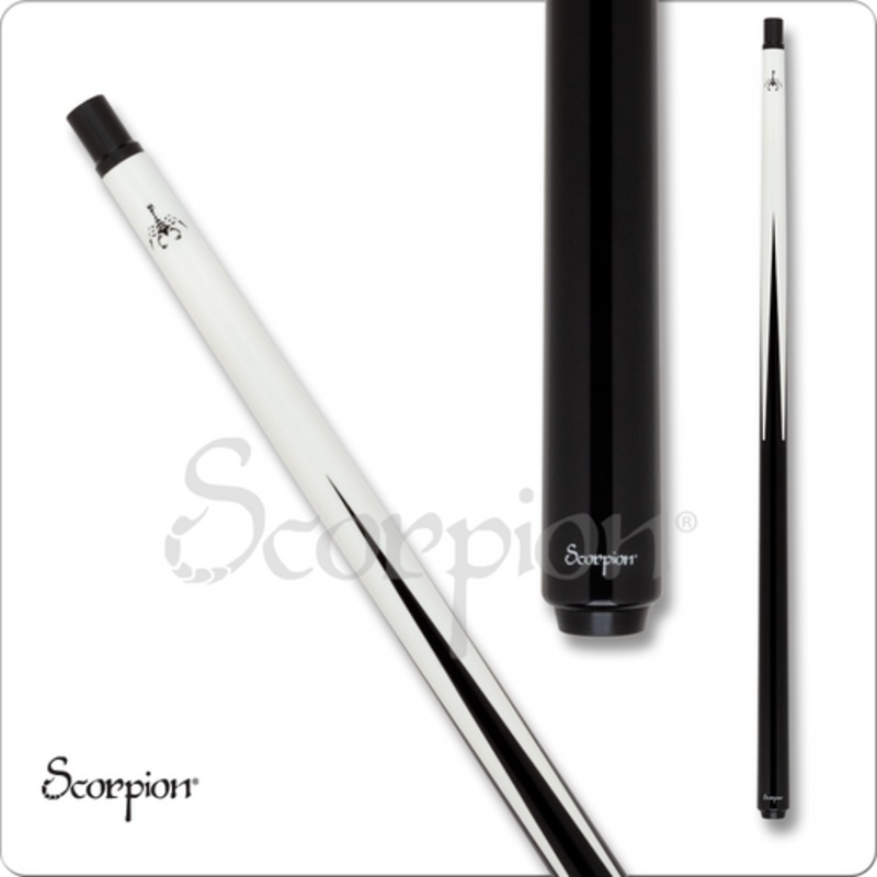 Scorpion SCO121 White Sneaky Pete with Carbon Fiber Shaft Pool Cue
