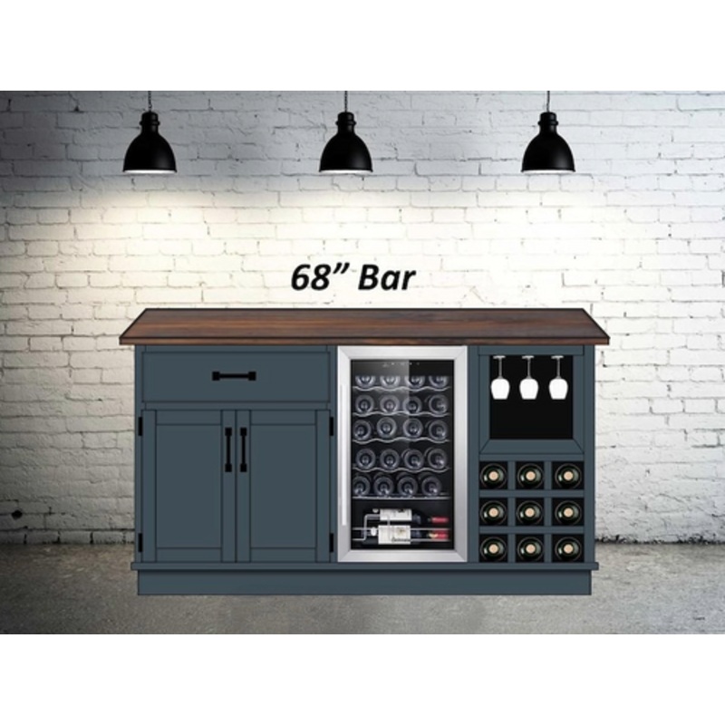 Shaker Custom 68 Wall Bar Cabinet