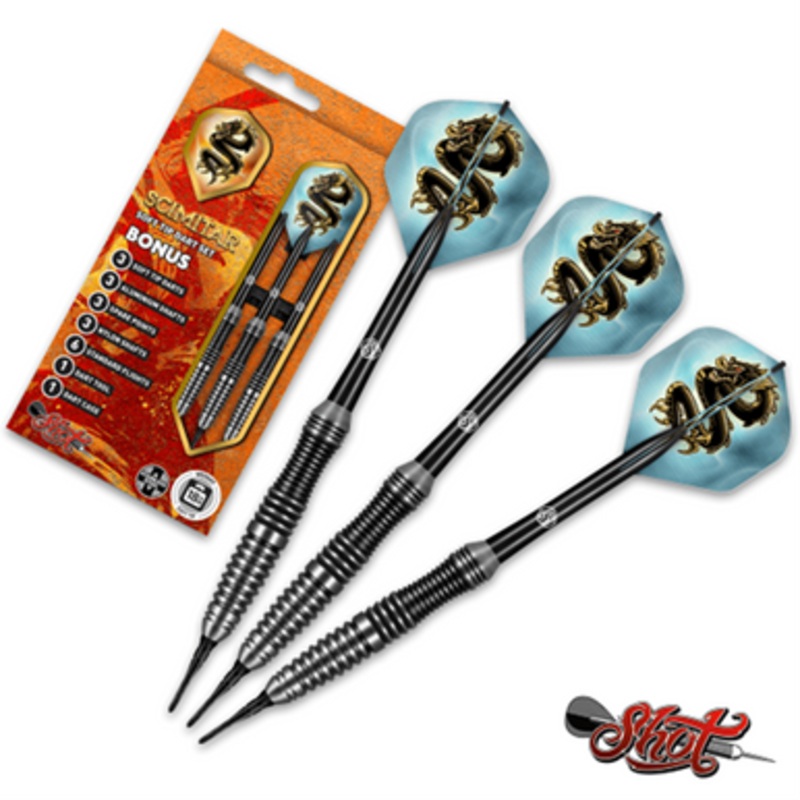 Shot Darts Scimitar Stainless Soft Tip Darts 18g