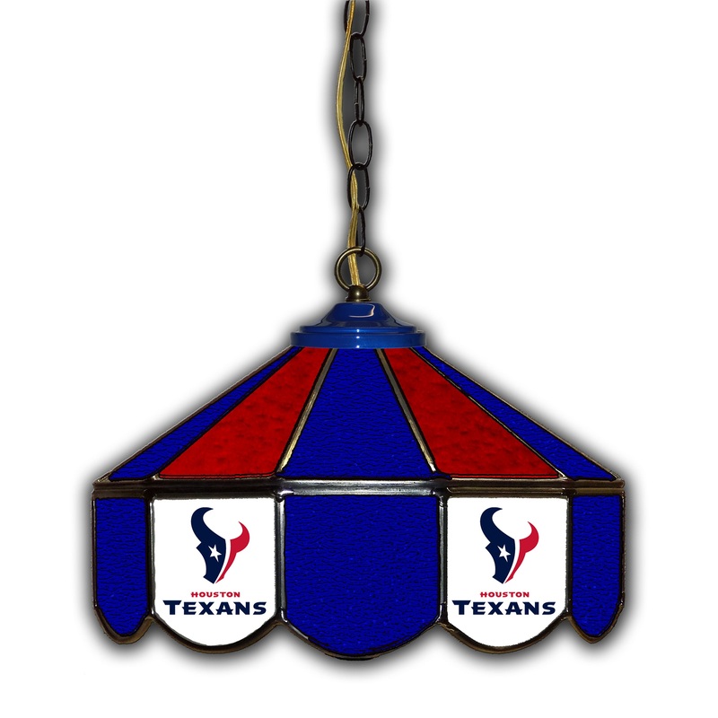Houston Texans  14 Glass Pub Lamp